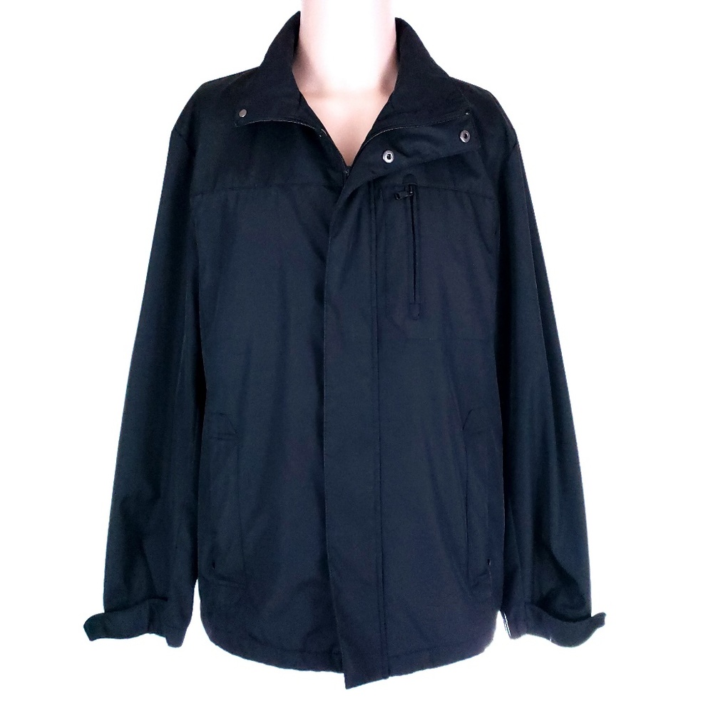 Calvin Klein Men Jacket Full Zip Wind Protection Zip Button Black Size M